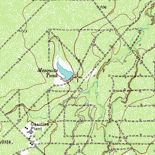 Topographic Map of Mesquite Tank, TX