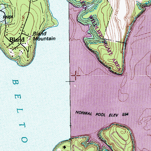 Topographic Map of Metheglin Creek, TX