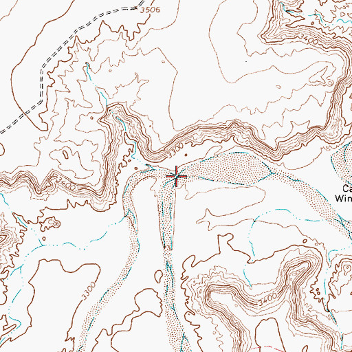 Topographic Map of Middle Alamosa Creek, TX