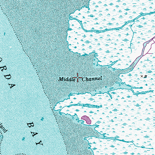 Topographic Map of Middle Channel, TX