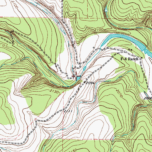 Topographic Map of Middle Copperas Creek, TX