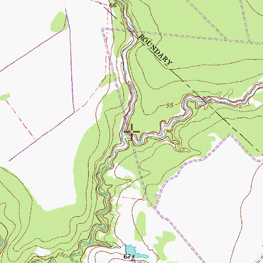 Topographic Map of Middle Mustang Creek, TX
