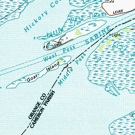 Topographic Map of Middle Pass, TX