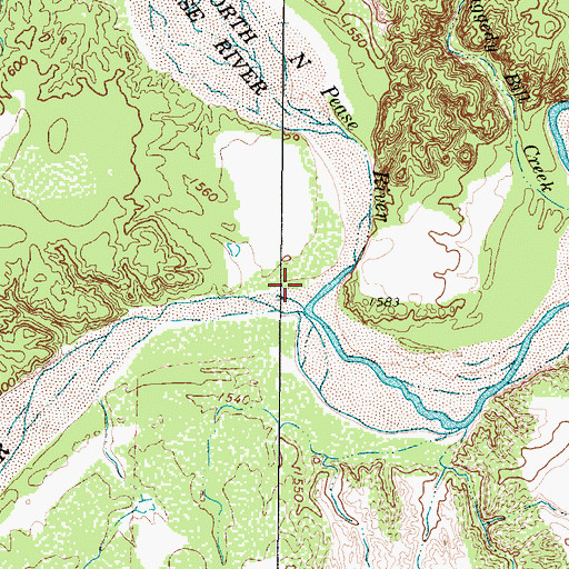 Topographic Map of Middle Pease River, TX