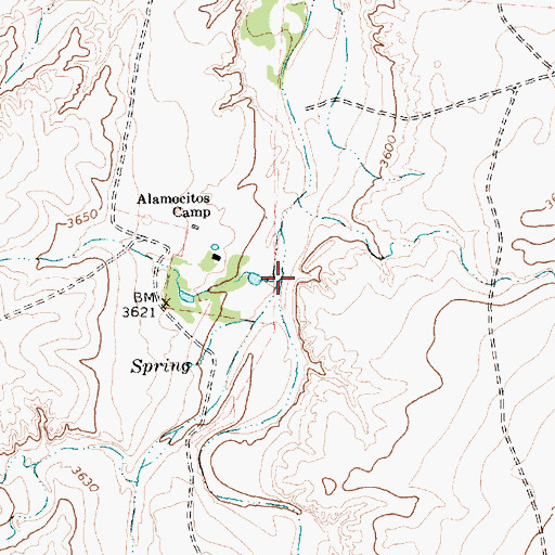 Topographic Map of Middle Prong Alamocitos Creek, TX