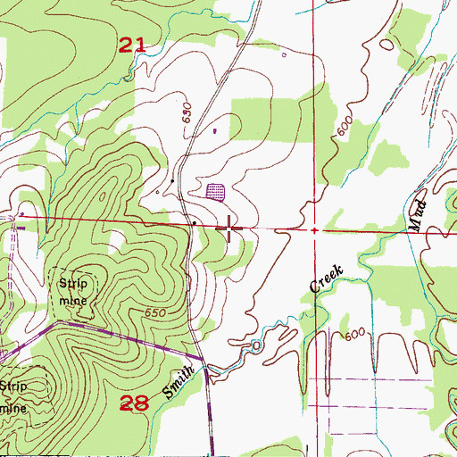 Topographic Map of Sibley Cemetery, AL