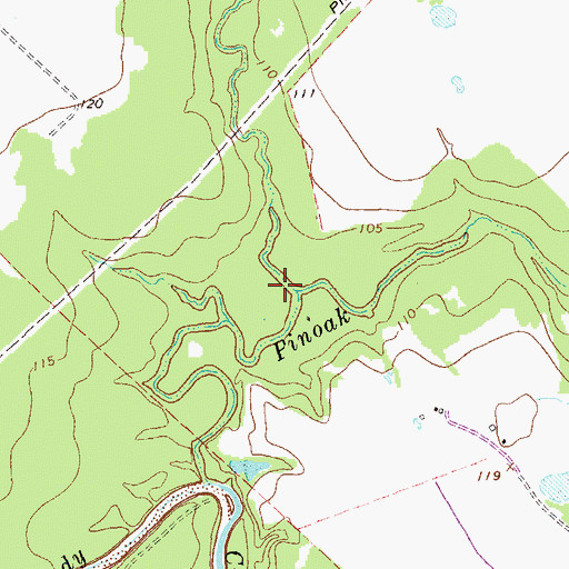 Topographic Map of Middle Turkey Creek, TX