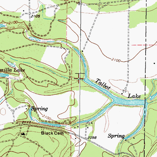 Topographic Map of Middle Valley, TX
