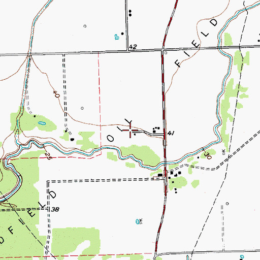 Topographic Map of Midfield Oil Field, TX