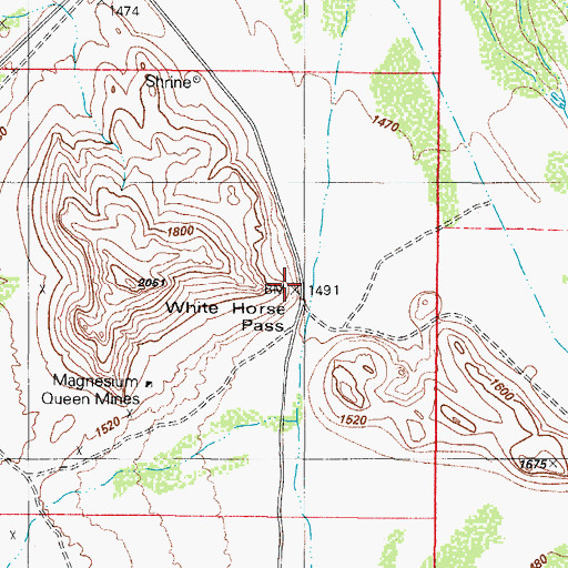 Topographic Map of White Horse Pass, AZ