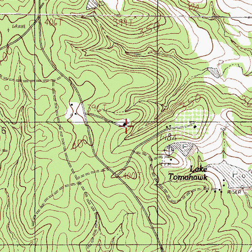 Topographic Map of Midway Church, TX