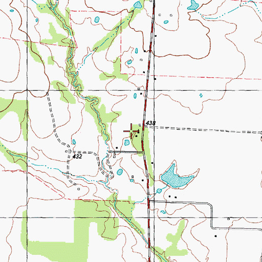 Topographic Map of Midway Church, TX