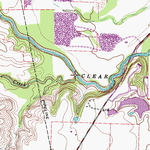 Topographic Map of Milam Creek, TX