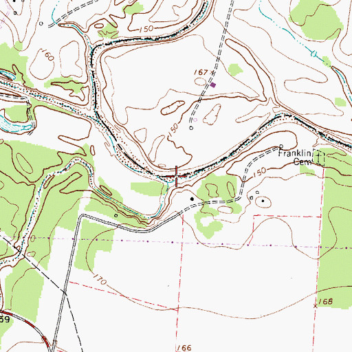 Topographic Map of Milby Creek, TX