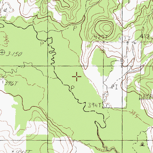 Topographic Map of Mill Break Creek, TX