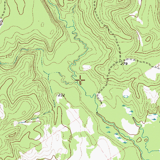 Topographic Map of Mill Creek, TX