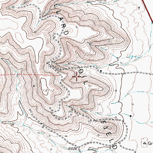 Topographic Map of Millard Oil Field, TX