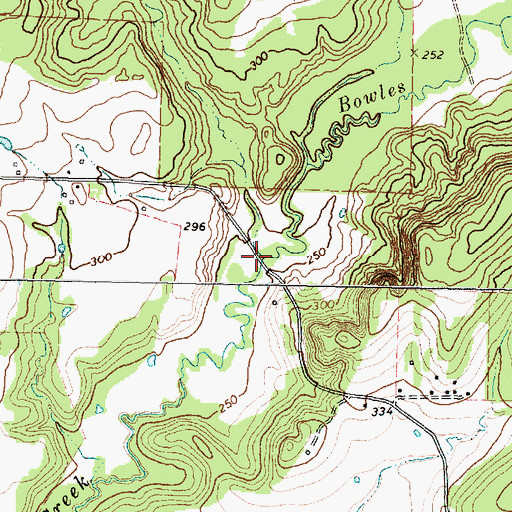Topographic Map of Miller Branch, TX