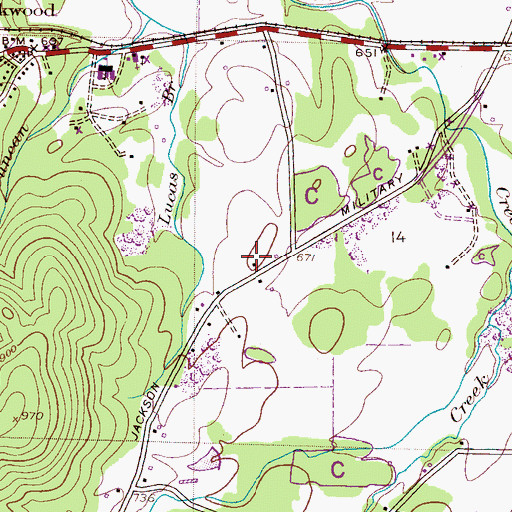 Topographic Map of Steadham Cemetery, AL