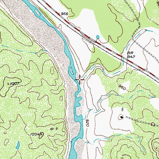 Topographic Map of Miller Creek, TX