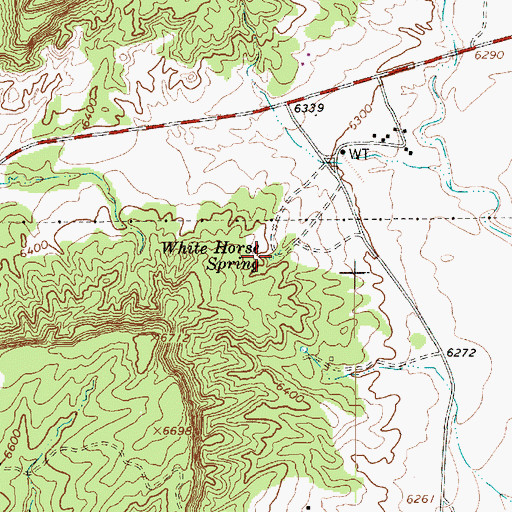 Topographic Map of White Horse Spring, AZ
