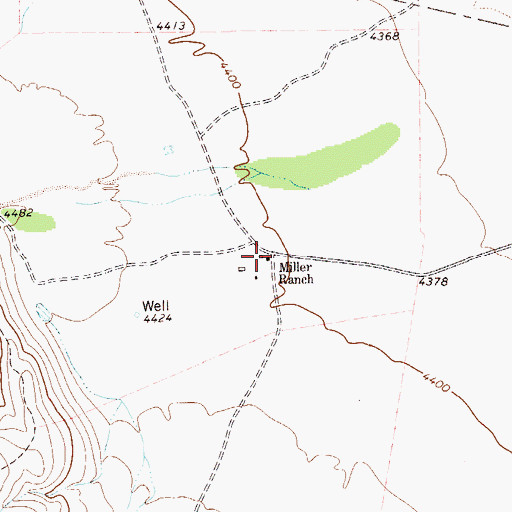 Topographic Map of Miller Ranch, TX