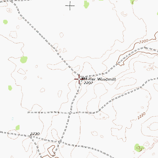 Topographic Map of Miller Windmill, TX
