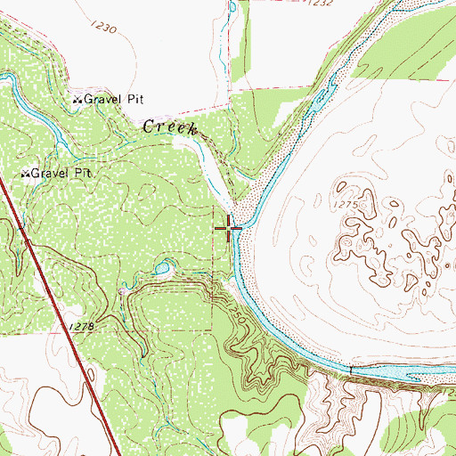 Topographic Map of Millers Creek, TX