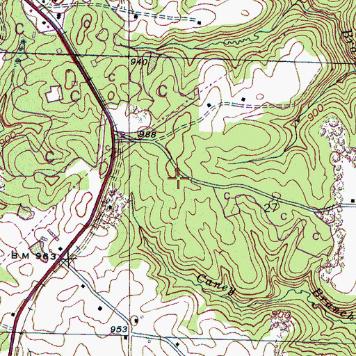 Topographic Map of Temple Baptist Church, AL
