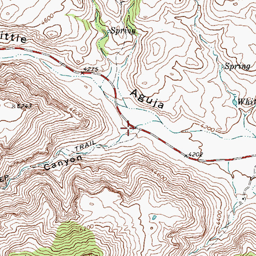 Topographic Map of Million Dollar Canyon, TX