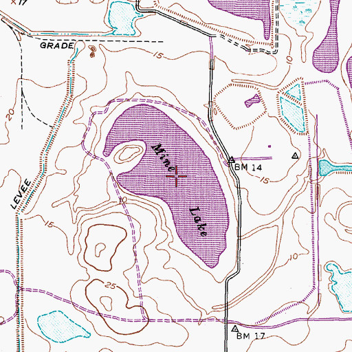 Topographic Map of Mine Lake, TX