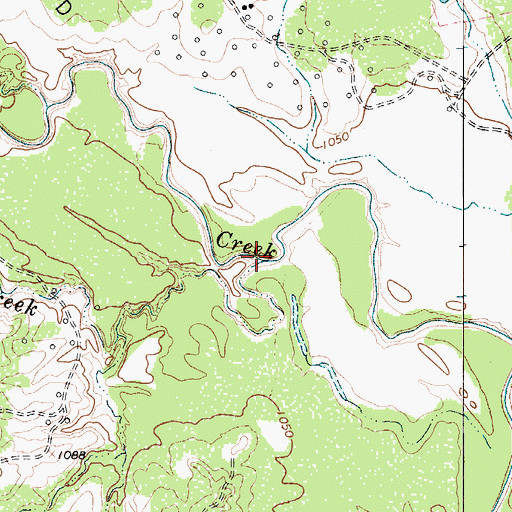 Topographic Map of Minnas Creek, TX