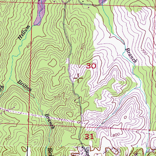 Topographic Map of Tompkins Cemetery, AL
