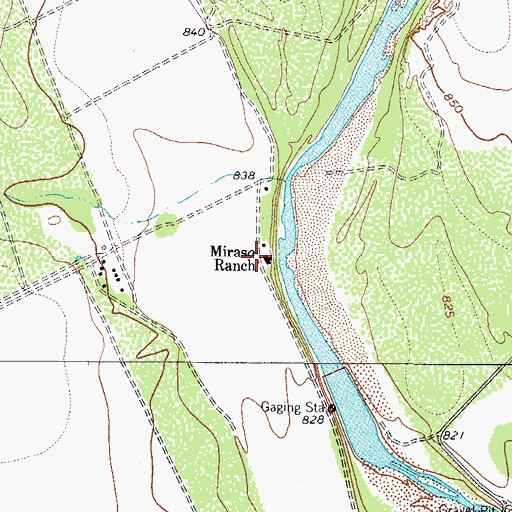 Topographic Map of Miraso Ranch, TX