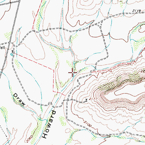 Topographic Map of Mitchell Canyon, TX