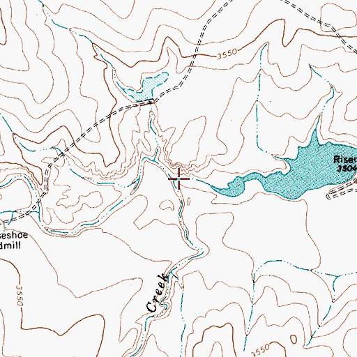 Topographic Map of Mitchell Canyon Creek, TX
