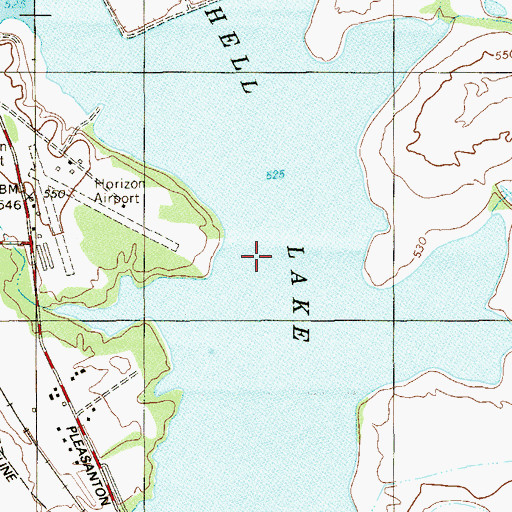 Topographic Map of Mitchell Lake, TX
