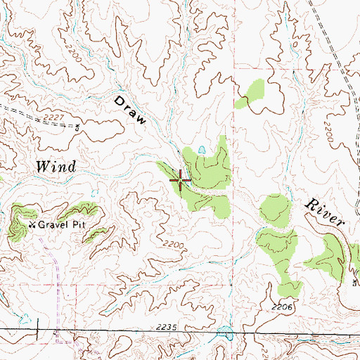 Topographic Map of Mockingbird Draw, TX