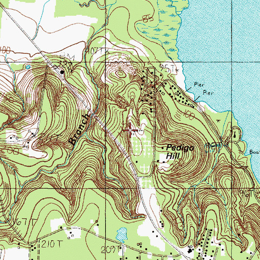 Topographic Map of Moffet Cemetery, TX