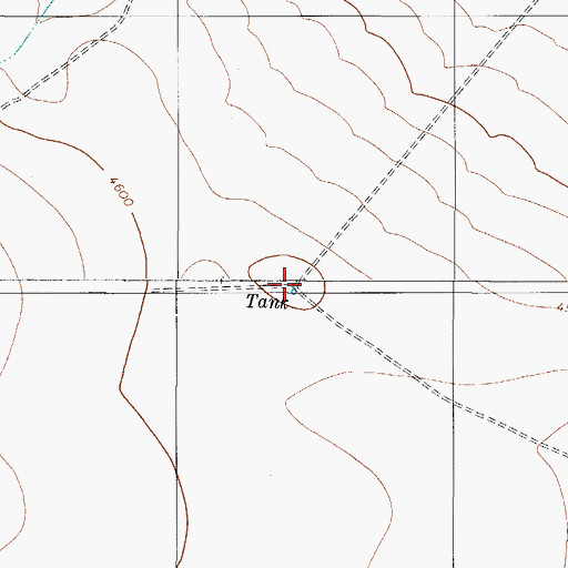 Topographic Map of Mojada Reservoir, TX