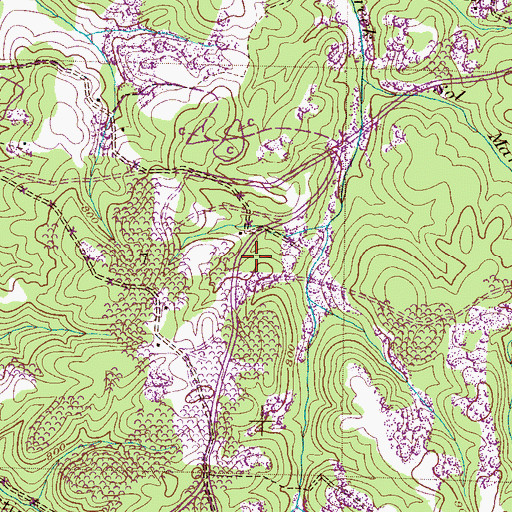 Topographic Map of Welch Cemetery, AL