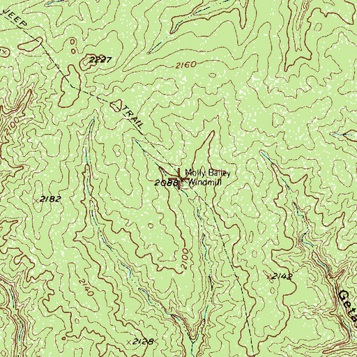 Topographic Map of Molly Bailey Windmill, TX