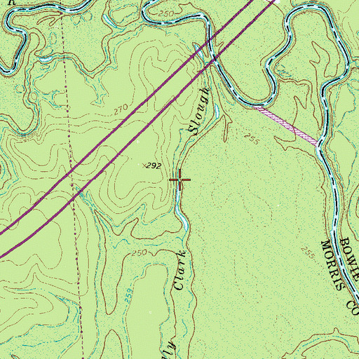 Topographic Map of Molly Clark Slough, TX