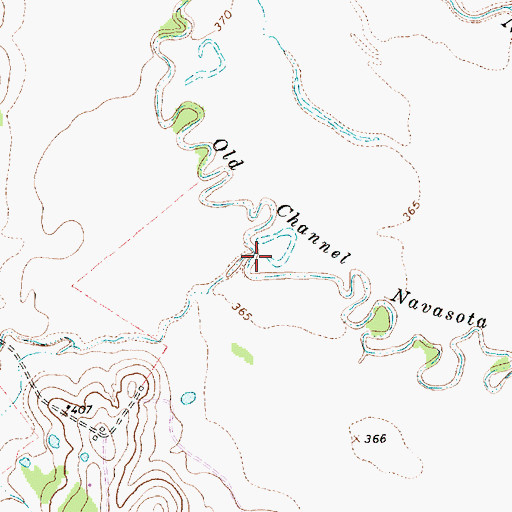 Topographic Map of Montgomery Creek, TX