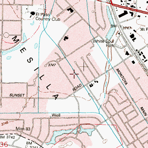 Topographic Map of Montoya Drain, TX