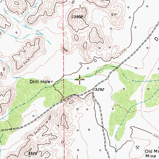 Topographic Map of Monument Draw, TX