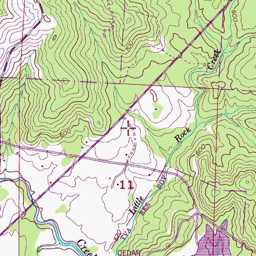 Topographic Map of Whiteoak School (historical), AL