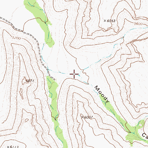 Topographic Map of Moody Canyon, TX