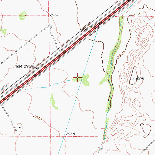 Topographic Map of Moody Draw, TX