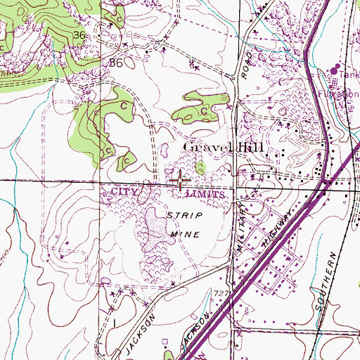 Topographic Map of Wilson-Nooe Cemetery, AL